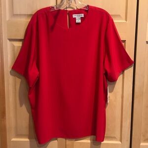 New Notations Elegant Red Women's Blouse